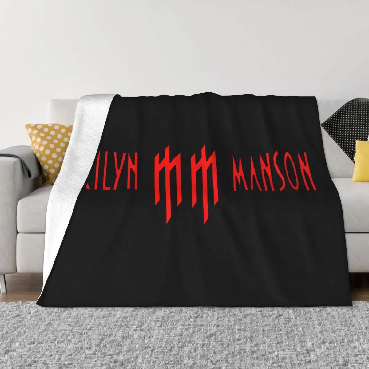 2017 New Marilyn Manson Rock Music Band Printed Mens Men T Fashion OCotto Brand New Woman Interested Throw Blanket