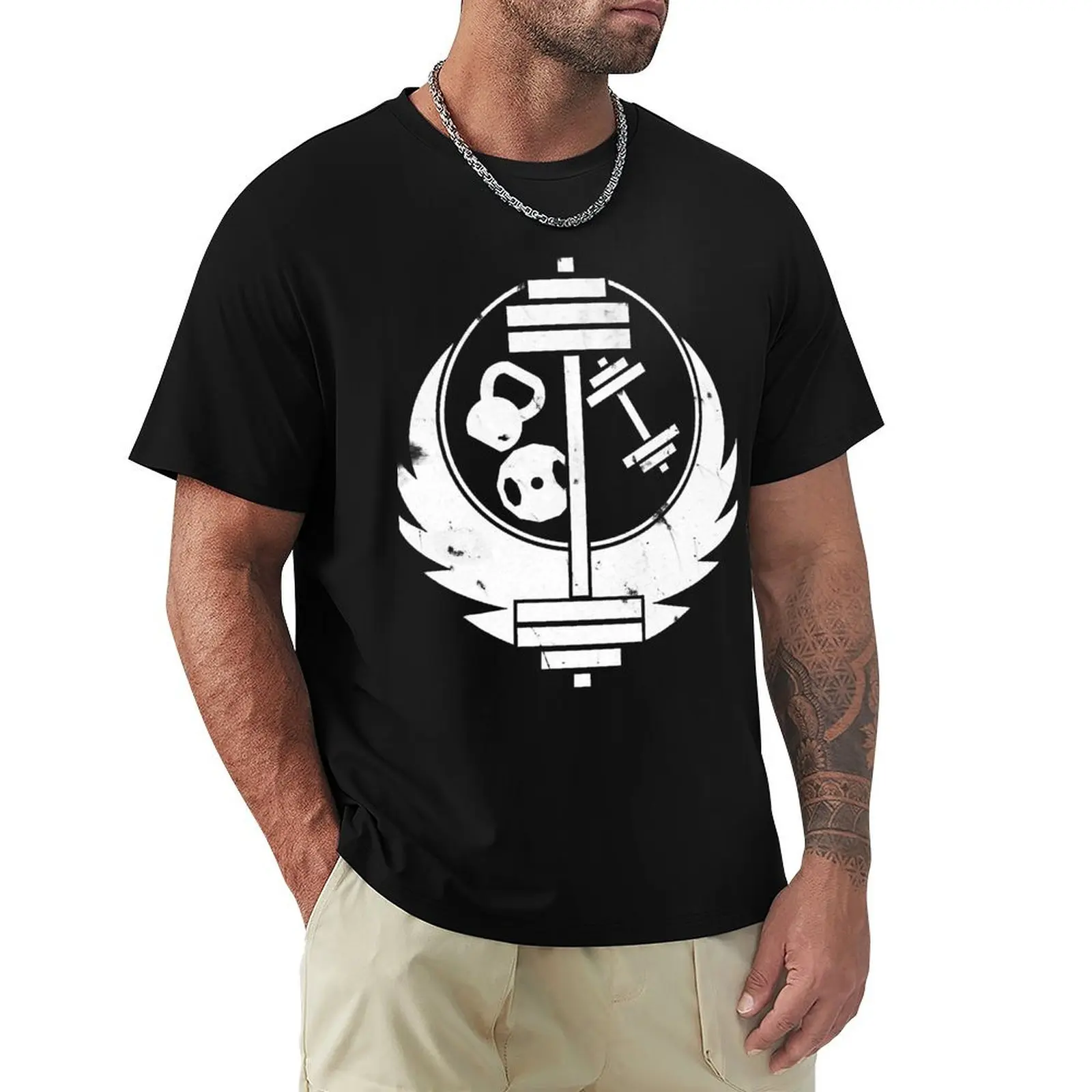 Power Dead End Post Apocalypse Doomsday Cunning Brotherhood Of Steel Gym Edition White And Aged Funn T-Shirt
