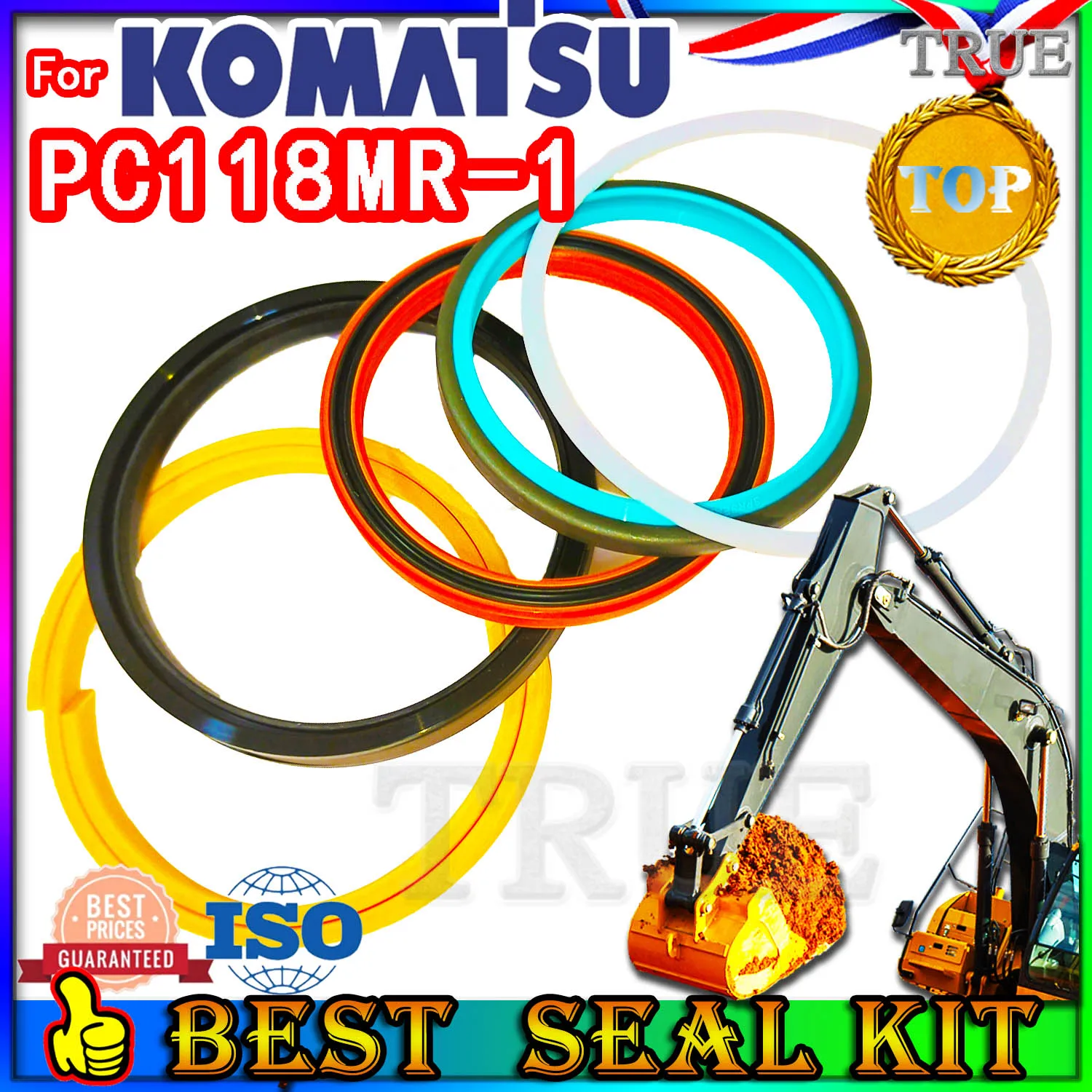 

For KOMATSU PC118MR-1 Oil Seal Repair Kit Boom Arm Bucket Excavator Hydraulic Cylinder PC118MR 1 Spovel Hammer Construction Tool