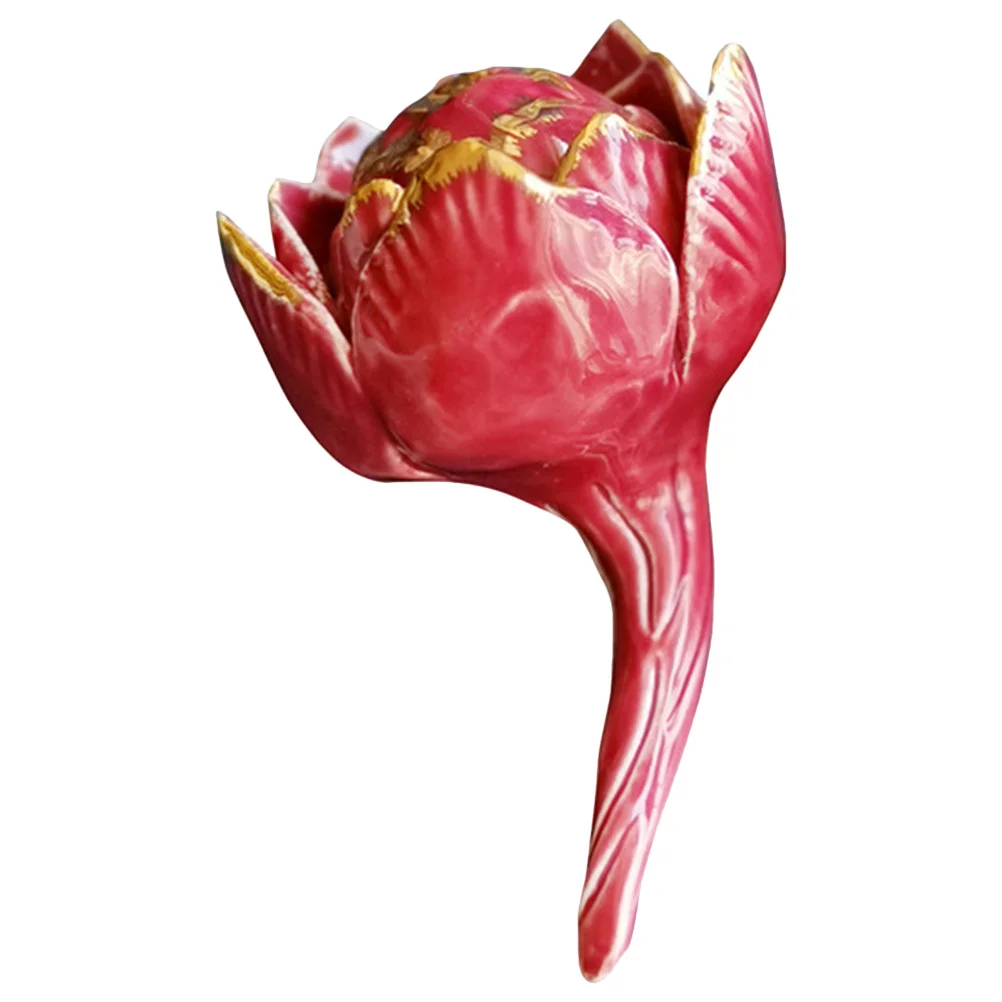 

Luxury Ceramic Flower with Gold Trim Detailed Petal Design Dressing Table Ornament for Women Elegant Interior Decor Piece