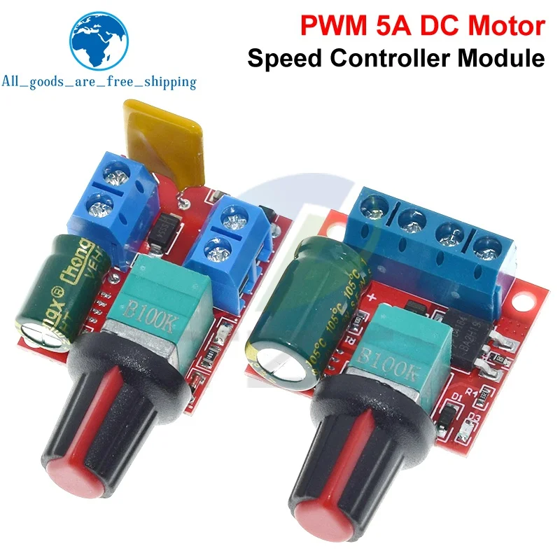 1/5PCS DC 4.5V-35V 5A 90W Motor Speed Controller Module Speed Regulator Adjust Board Switch 12V 24V