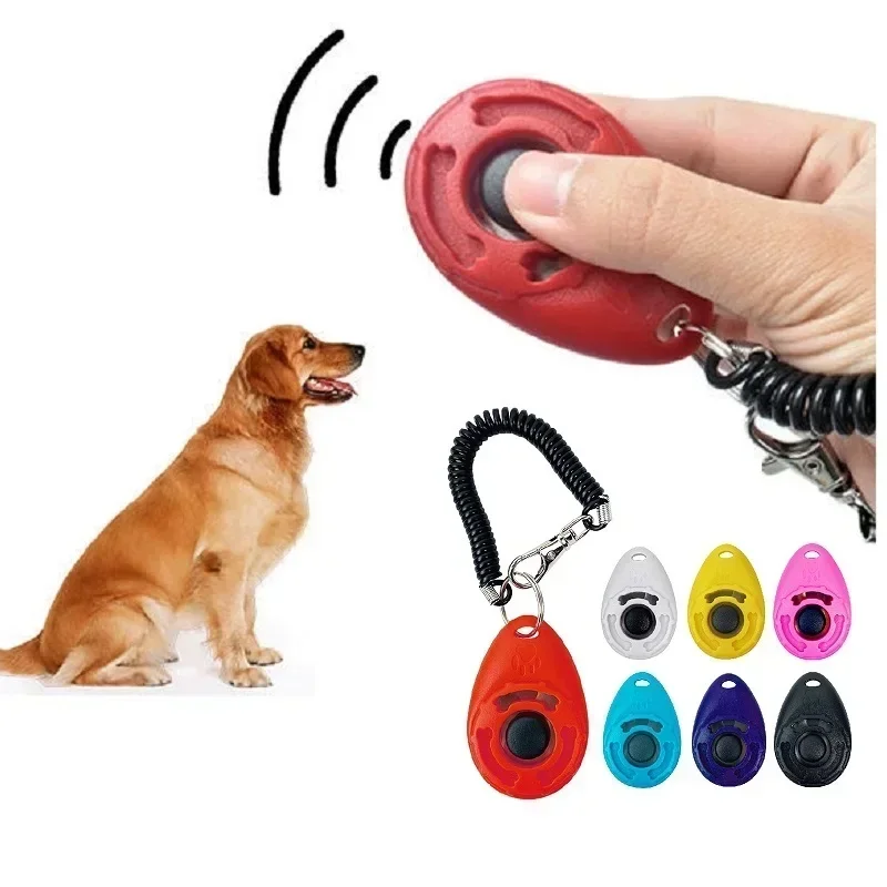

1Pcs Training Clicker Various Style Pet Cat Dog Click Trainer Aid Adjustable WristStrap Sound Key Chain Dog Repeller Pet Product