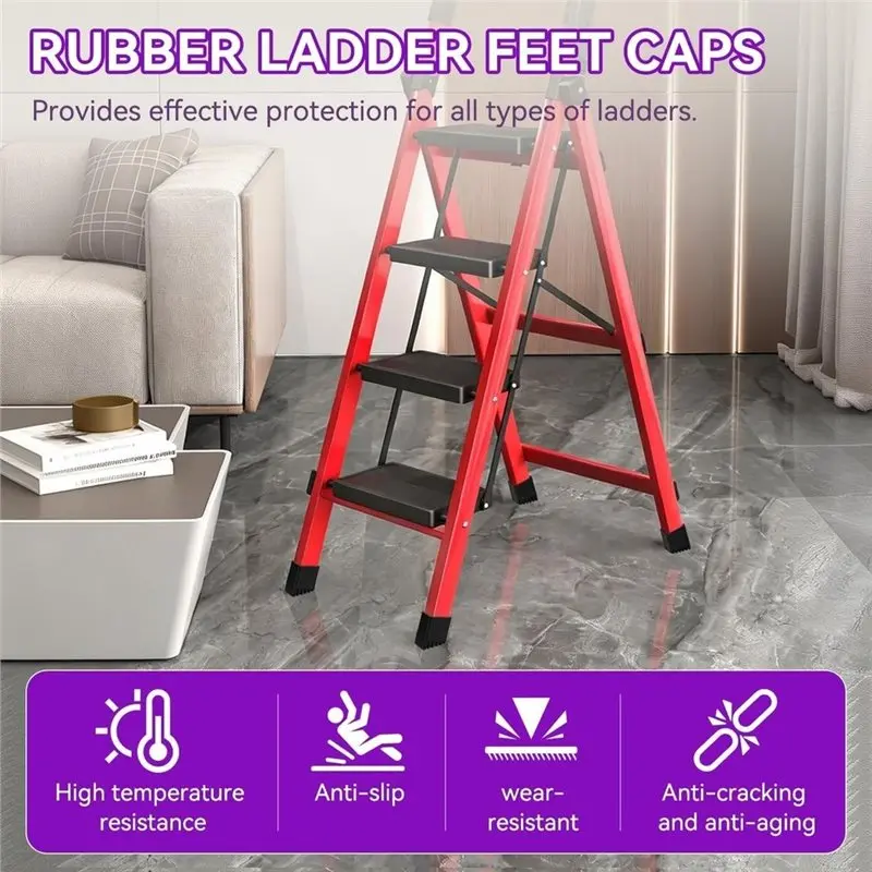 TFORU-4Pcs Rubber Feet For Ladders Ladder Feet Ladder Foot Cover Foot Caps For Step Ladders