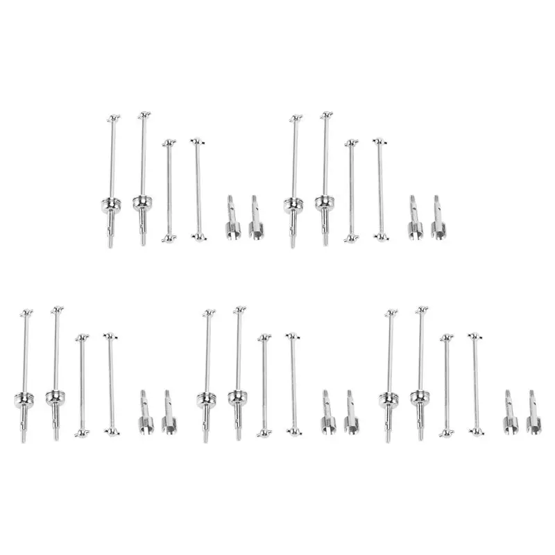 

AS96-20Pcs Metal Front & Rear CVD Drive Shaft For Wltoys 144001 124018 124019 RC Car Upgrade Parts Accessories