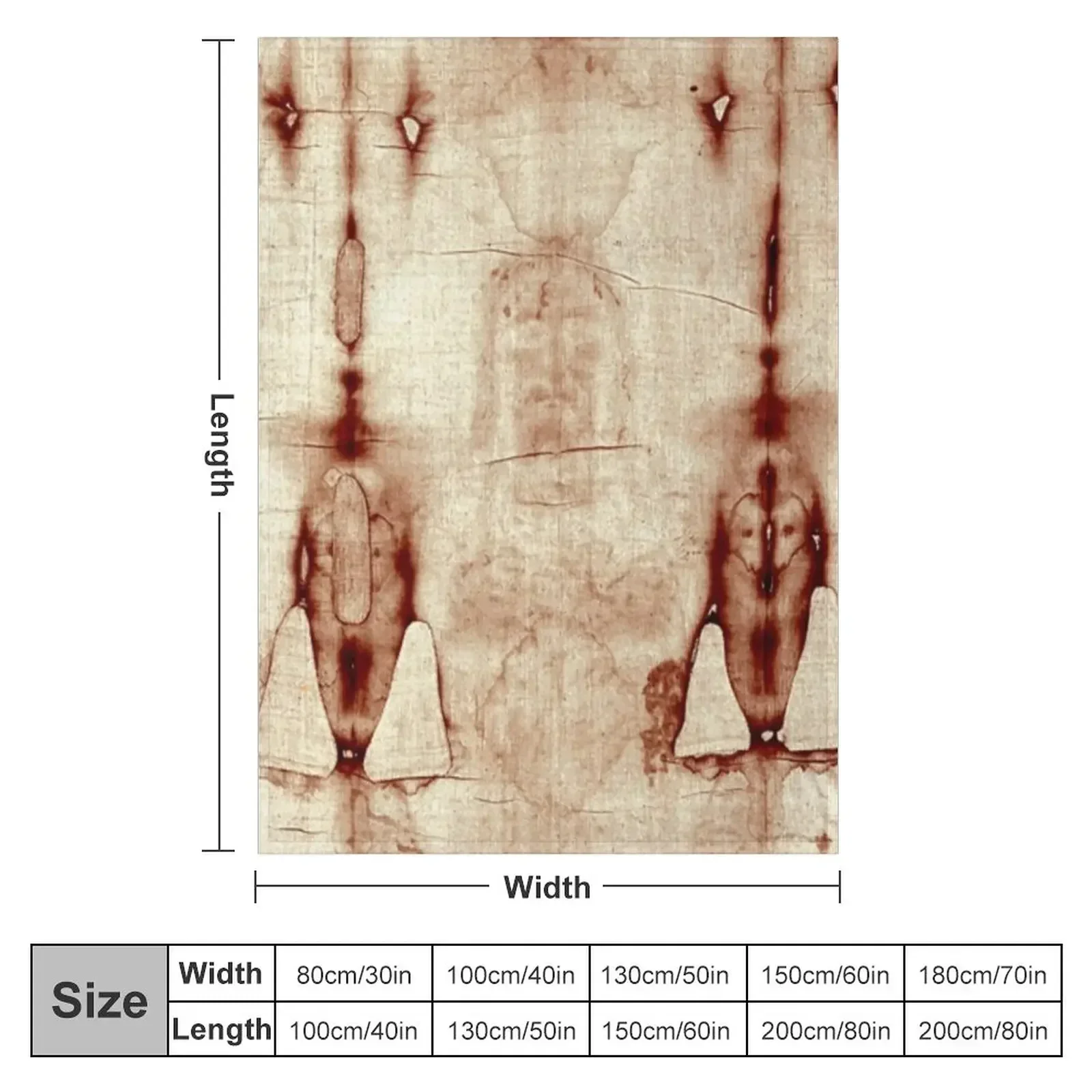 New Easter: Holy Face negatives of the shroud of Turin Throw Blanket Decorative Throw Soft Big Blankets