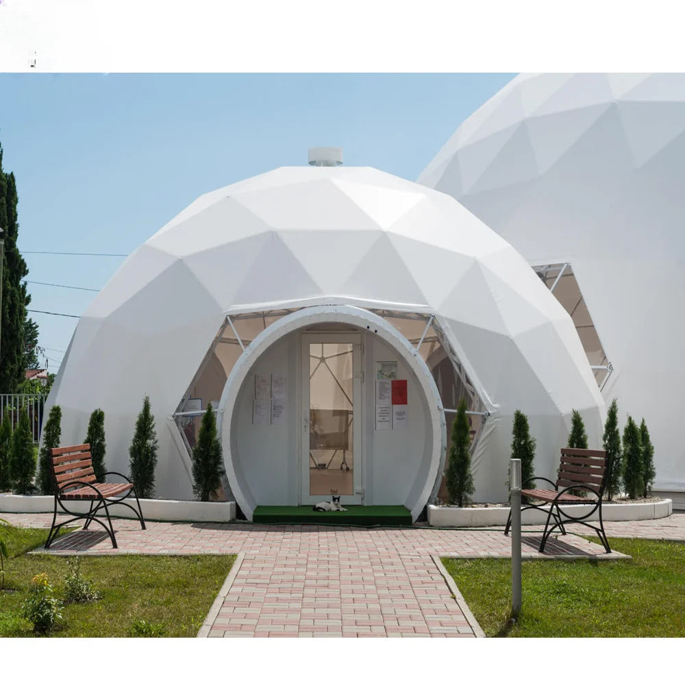 Transparent PVC Cover Steel tube Geodesic Dome House Tent for Outside Garden