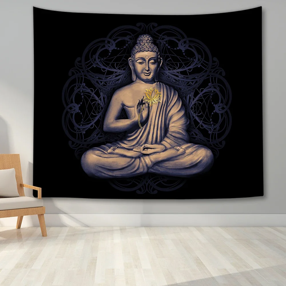 Mandala Hamsa Buddha Dreamcatcher Polyester Tapestry Wall Hanging Carpet Throw Yoga Mat Beach Towel