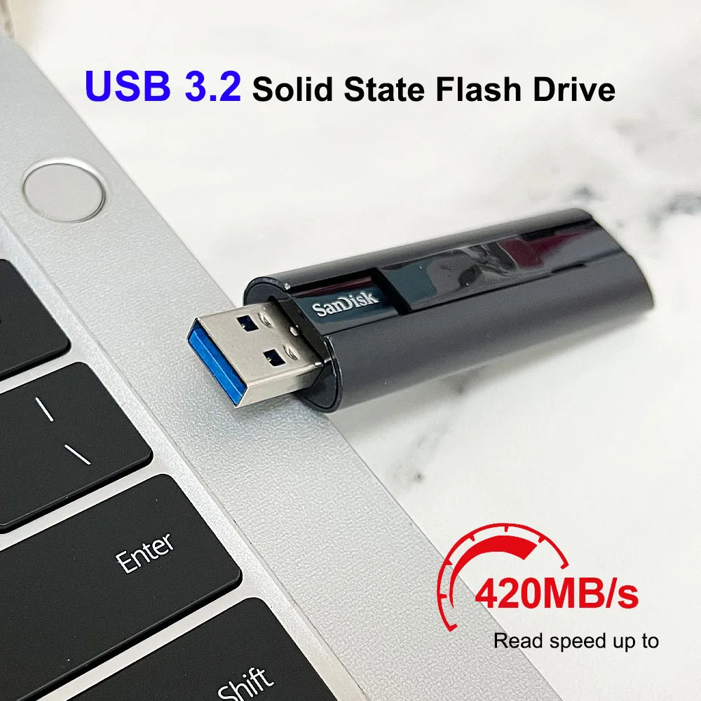 

SanDisk Extreme PRO USB 3.2 Gen 1 Solid State Flash Drive 128GB 256GB 512GB 1TB Pendrive High Speed 420MB/s Memory Usb Stick