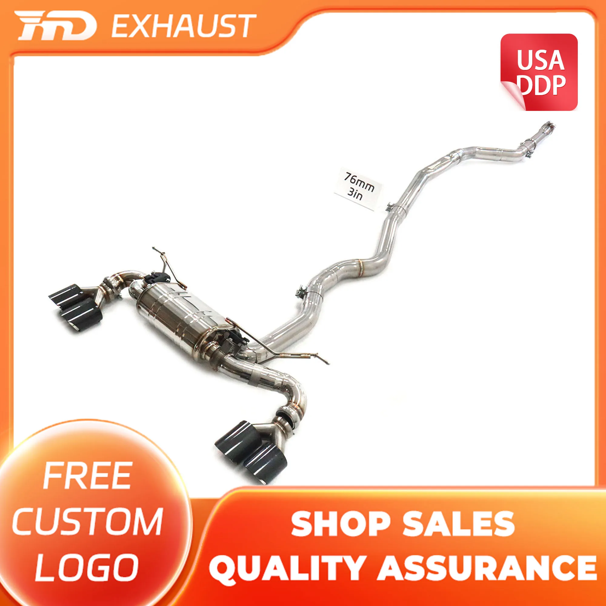 

HMD Exclusive Customization SS304 Catback Exhaust for BMW 340i 320i 420i f30 f36 High Flow Exhaust System With Muffler