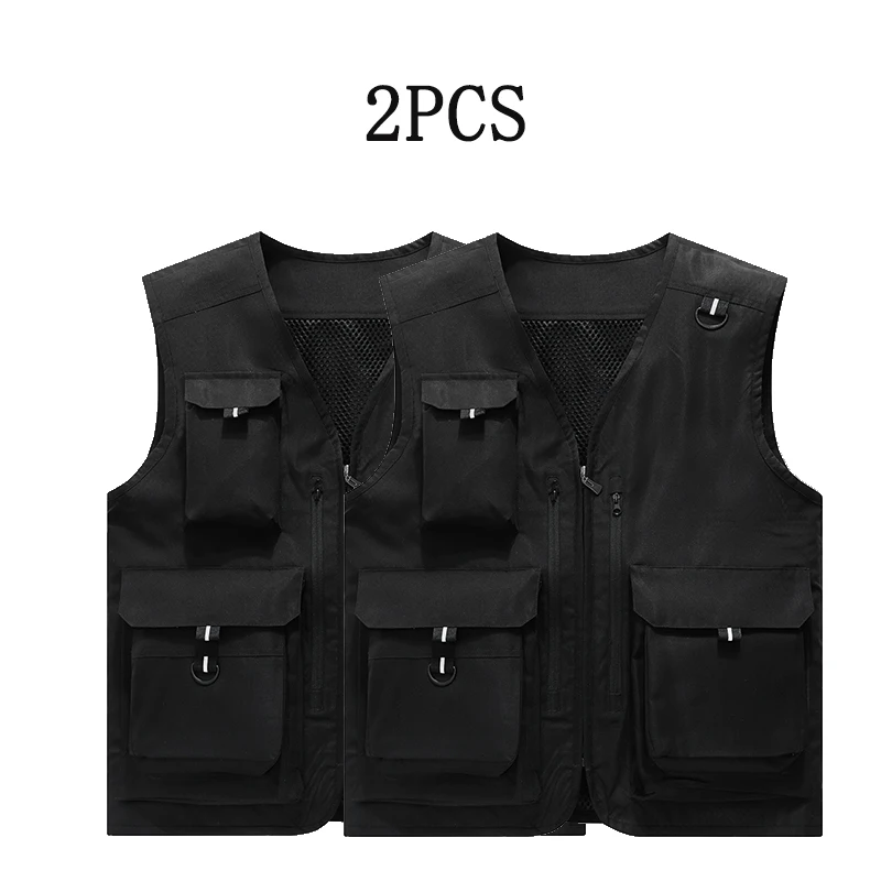 

Практичный набор из 2 предметов: мужские многокарманные жилеты с карманами, большие вместительные карманы для хранения в путешествиях, тенденции