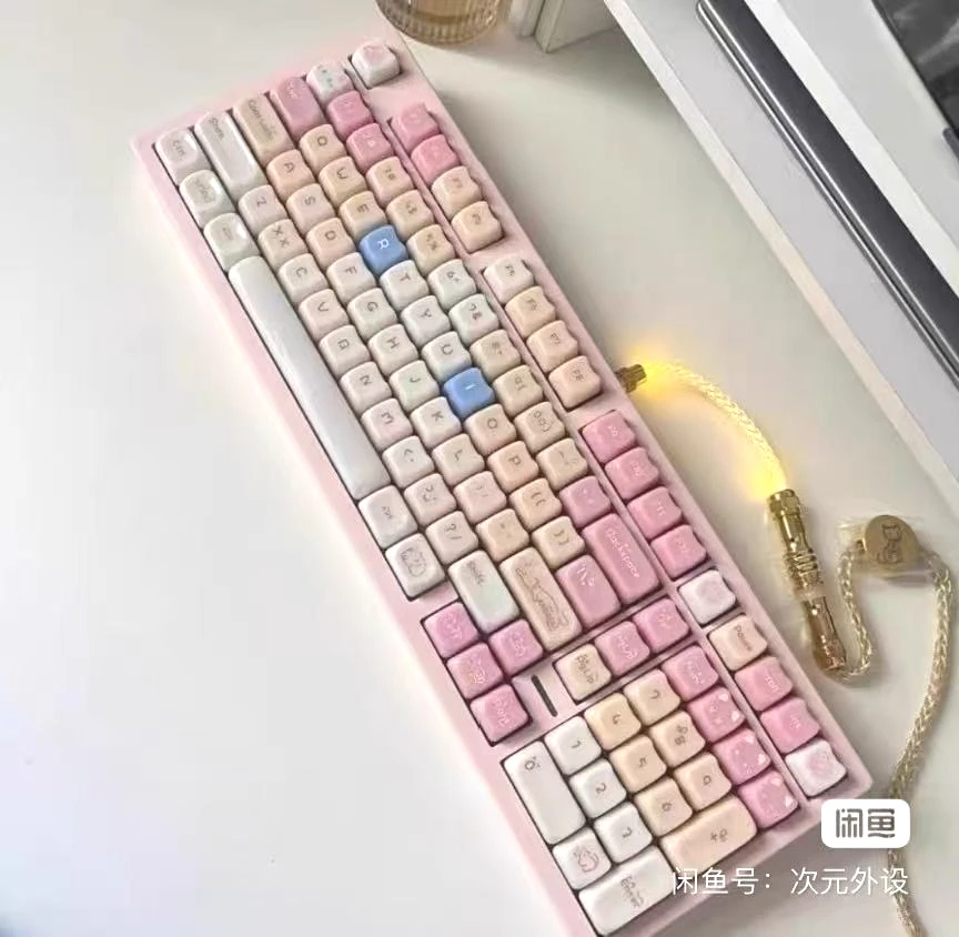 148 Keys Korean Russian Ragdoll Cat Keycaps Jelly Candy Cat MAO PC High Value Key Caps for Magnetic Axis Mechanical Keyboard