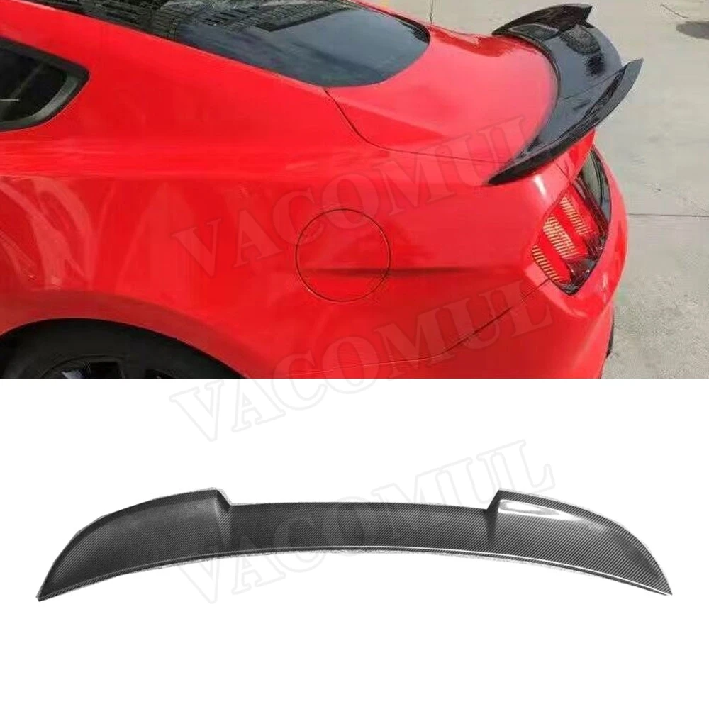 

VACOMUL Carbon Fiber Rear Lip Spoiler Wings for Ford Mustang GT V8 V6 GT350R Coupe 2015 2016 2017 Car styling FRP Bumper