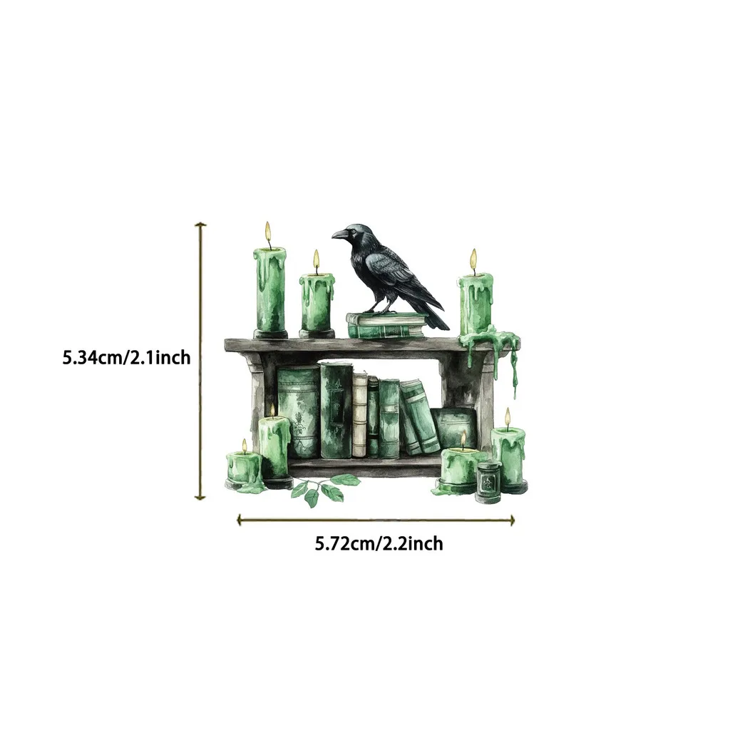 50 قطعة من ملصقات ساحرة الغابة الشفافة - PET شفافة مقاومة للماء لسجل القصاصات والجيتار وديكور الكمبيوتر المحمول (متجر Anime Worlds)