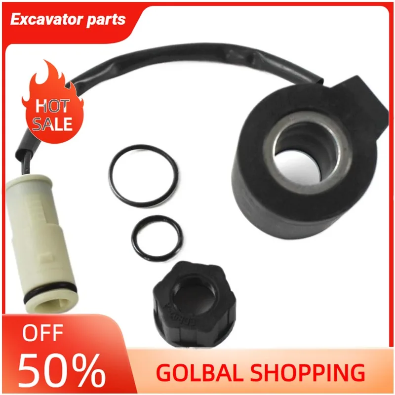 

24V Excavator Solenoid Coil Fits Solenoid 14527267 EC290B EC240B H 59mm, Dia 20/21mm VOE1452726714527267