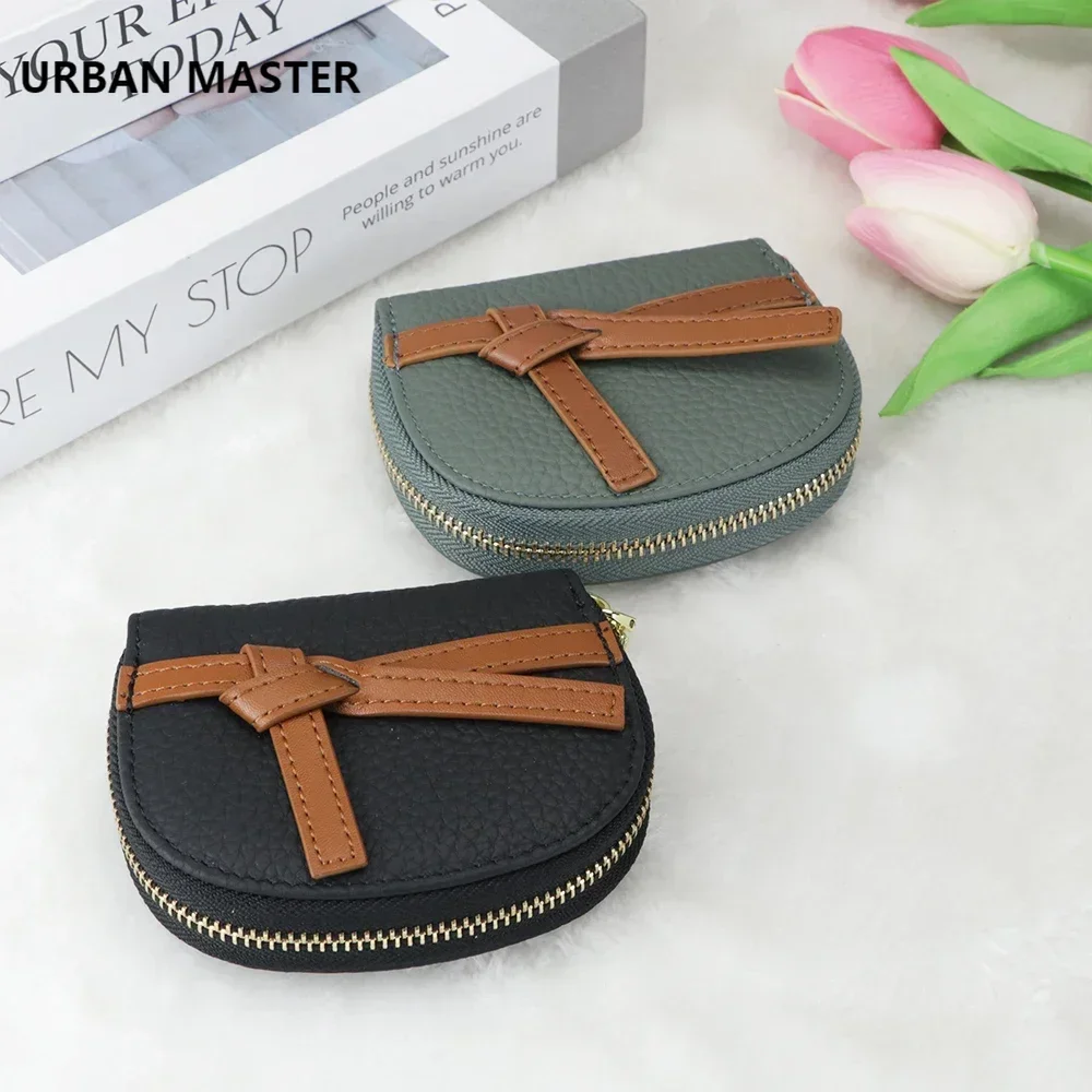 

URBAN MASTER Multi-card Slots Credit Card Holder for Women Genuine Leather Cute Coin Purse Casual Small Wallet 2201