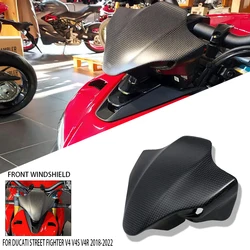 3K Carbon Fiber Motorcycle Accessories, Front Windshield, Suitable For Ducati Street Fighter V4 V4S V4R 2018-2022