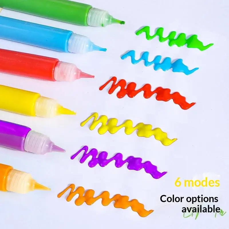 6/12Pcs 3D Magic Popcorn Pens Puffy Popcorn Pens Bubble Art Markers for DIY Cards Craft, Notebook Greeting Card Doodle Graffiti