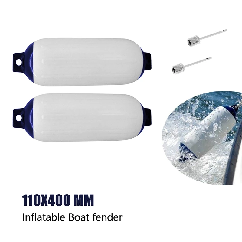 

2PCS Inflatable Boat Fender PVC Boat Anchor Bumper Marine Boat Fender For Boat, Sailboat, Cuddy Etc (4.5X16 Inch)