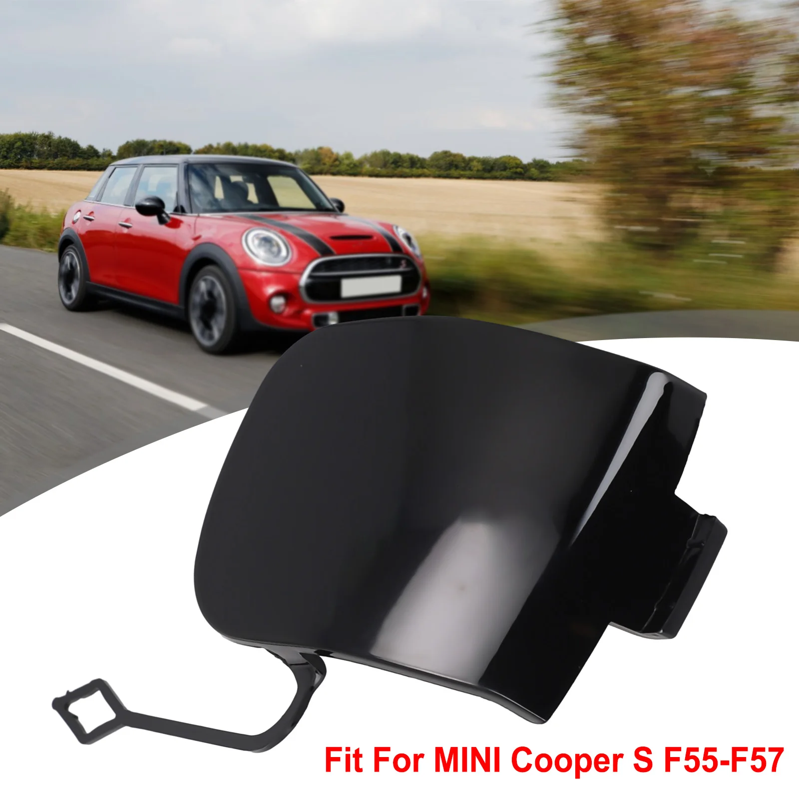 Part Tow Hook Cover 51117337796 Accessories Black Eye Cap Fit For MINI Cooper F55-F57 Front Bumper Replacement