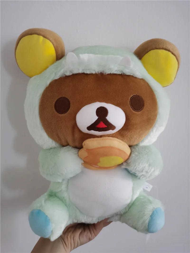 New Cute Rilakkuma Plush Korilakkuma Bear Pink Dinosaur Sitting Big Plushes Stuffed Pillow Toy Doll 36cm Kids Children Gifts