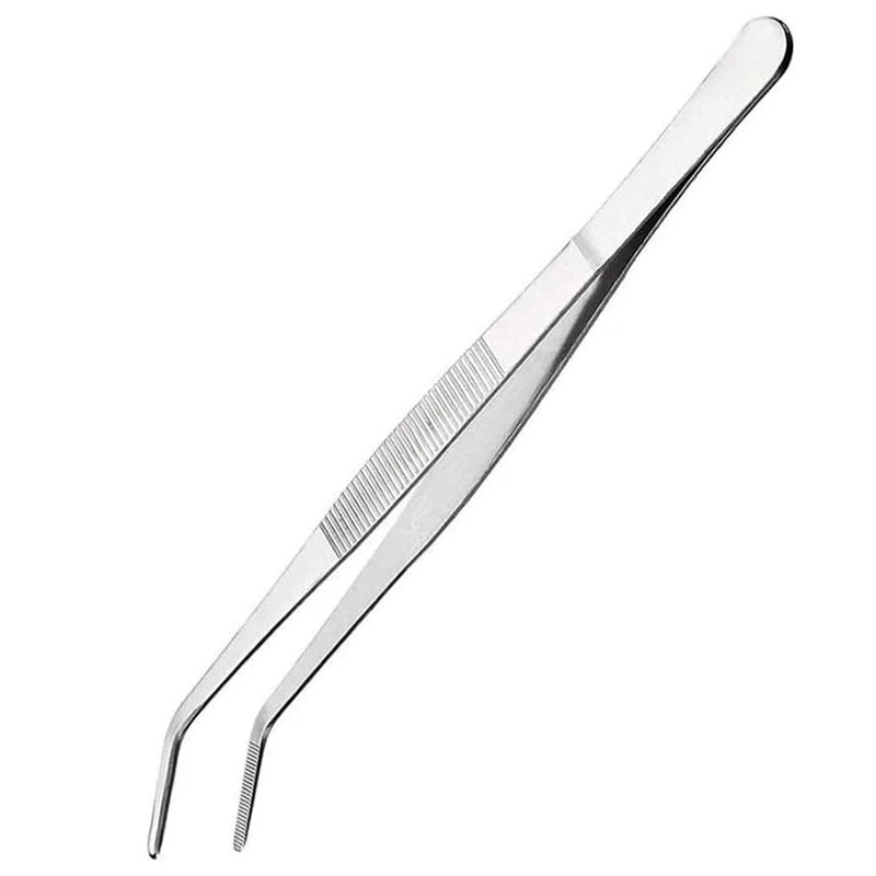 Stainless Steel Precision Kitchen Culinary Tweezer Tongs Long Tweezers Metal Tongs Chef Tweezers