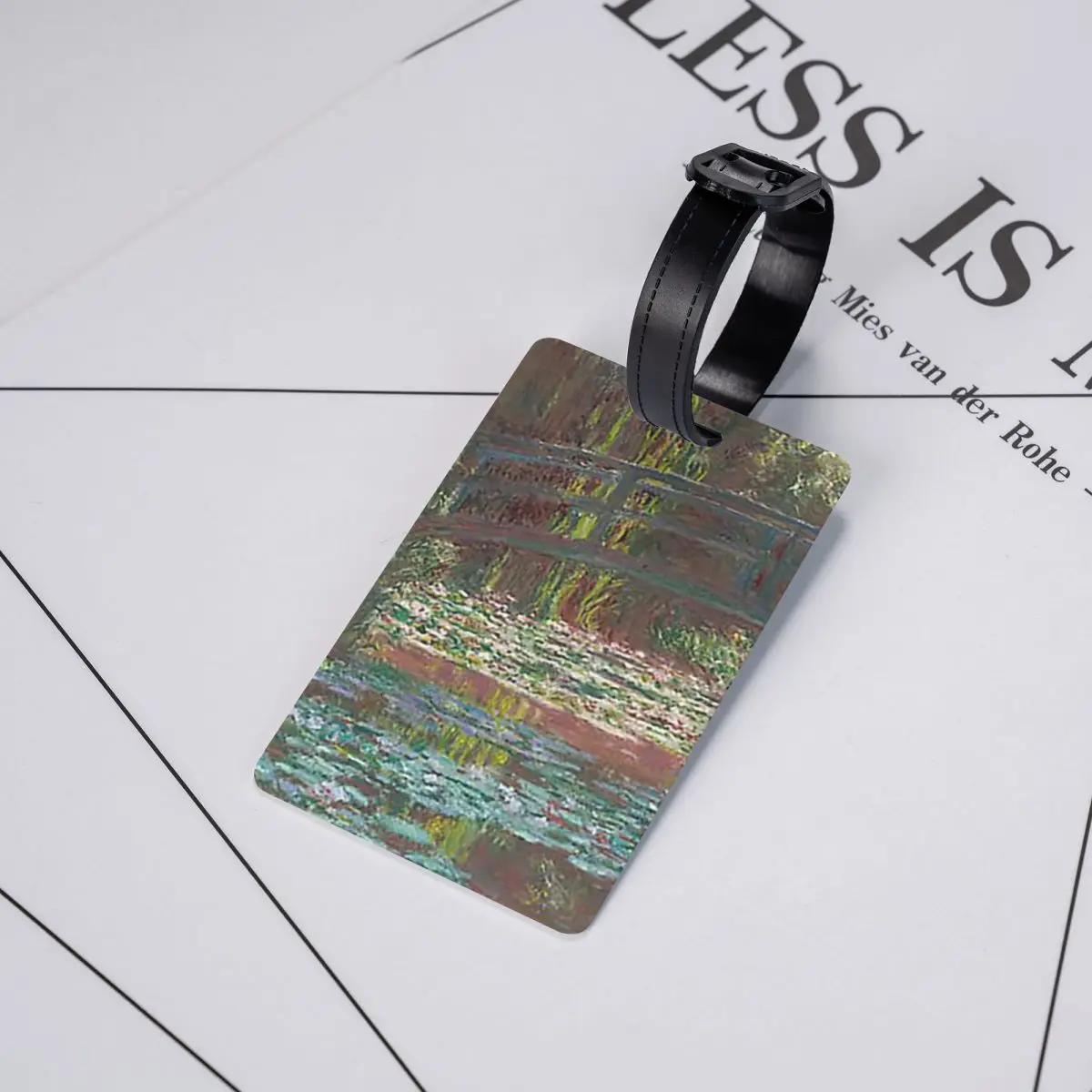 

Claude Monet - Water Lily Pond Luggage Tags Suitcase Accessories Travel Baggage Boarding Tag Label Holder ID Name Address