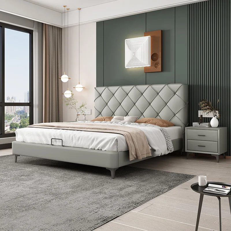 

#Hot Selling Modern Design King Size Bed for Bedroom Furniture Luxury Wooden Box Bed Simple Design With Affordable Price