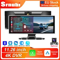 11.26 inch 4K Car DVR Dash Cam Dual Lens Wireless Carplay & Android Auto Video Recorder Monitor GPS Navigation 5G Wifi FM AUX