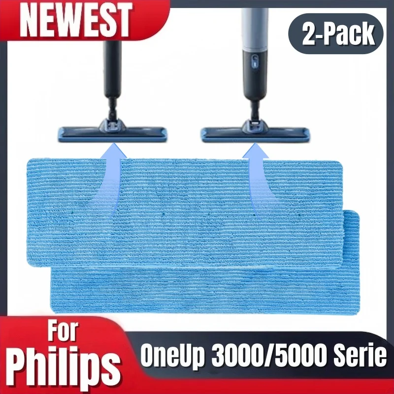 

Набор из 2 чистящих салфеток для Philips OneUp5000/3000 Series, сменные салфетки из микрофибры, для твердых полов, быстро впитывают воду и быстро сохнут.