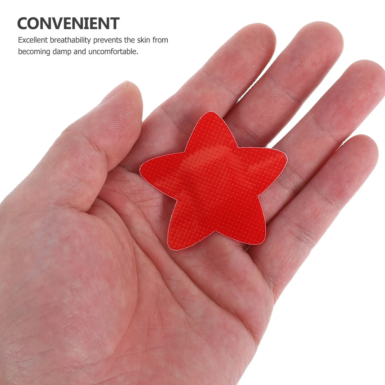 20Pcs Creative Star Bandages Red Small Size Flexible Fabric Bandage Wraps Breathable Finger Wounds Care Patches
