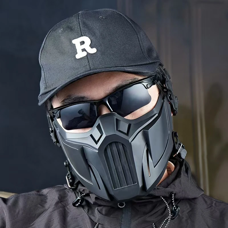REikirc Tactical Half Face Airsoft Mask Adjustable CS Cosplay Halloween Military Masks
