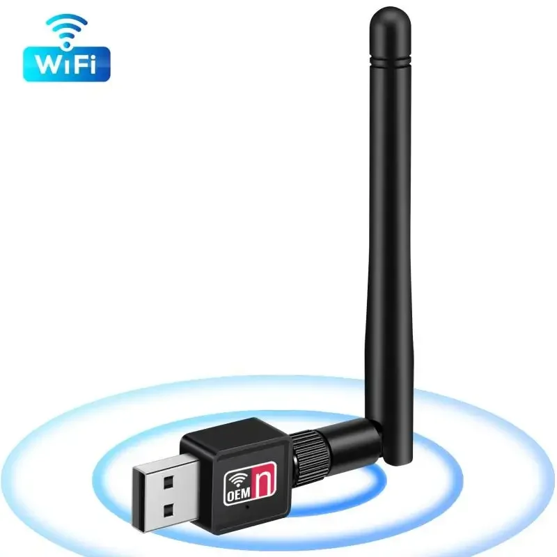 

150Mbps Mini USB WiFi Adapter 2.4GHz Wireless Network Card Wi-Fi Receiver Dongle with Antenna 802.11 b/g/n for PC Laptop