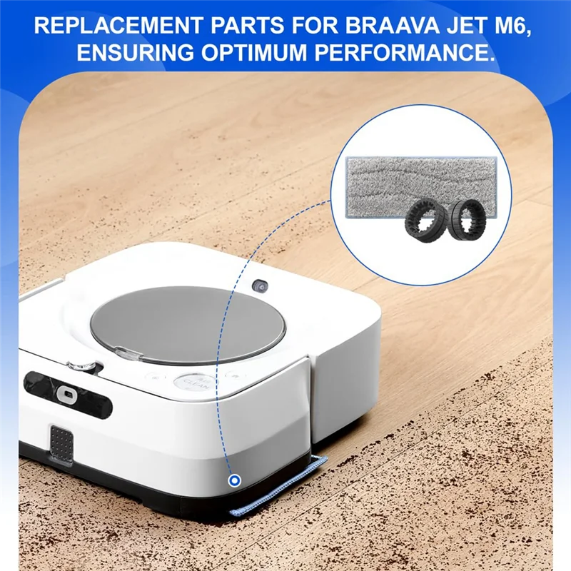 

Подушечки для влажной швабры и сменные колесные шины для Irobot Braava Jet M6 (6110) (6012) (6112) (6113) Ultimate Robot Mop Replacement