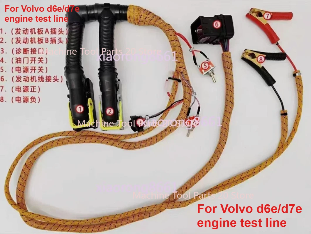 Engine starting test wire D5E D6E D7E harness for Volvo EC210 240 290B
