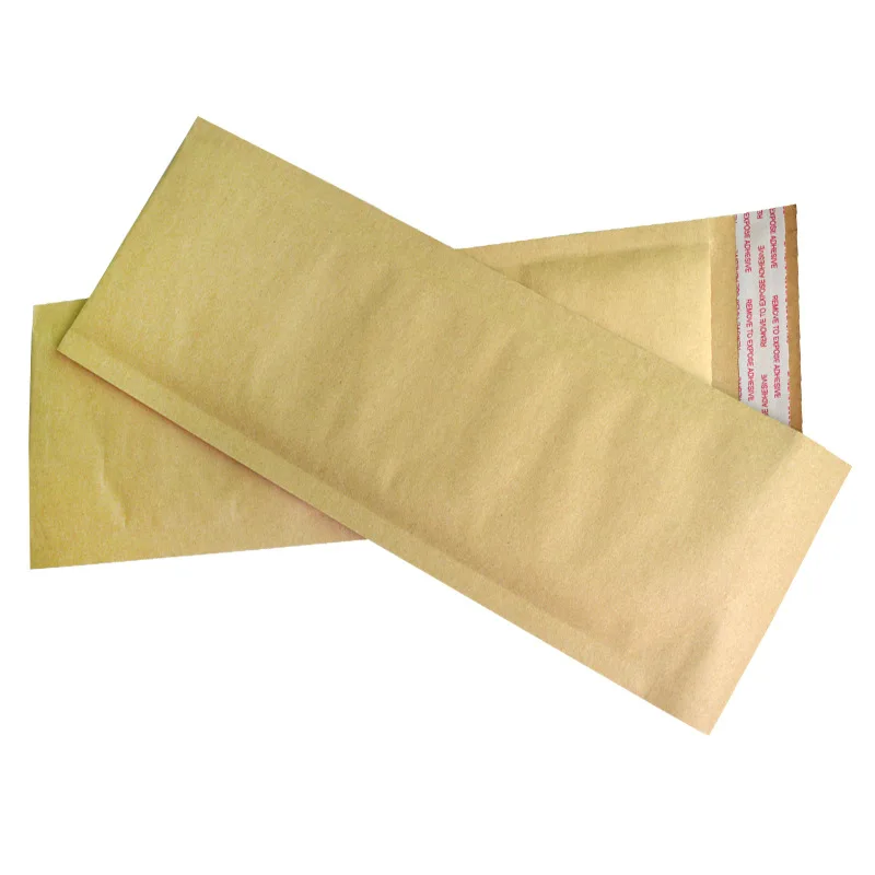 20Pcs 11x29cm Long Courier Bag Brown Kraft Paper Bubble Envelope Packaging Mailers Padded Shipping for Pen Knife Fork Protect