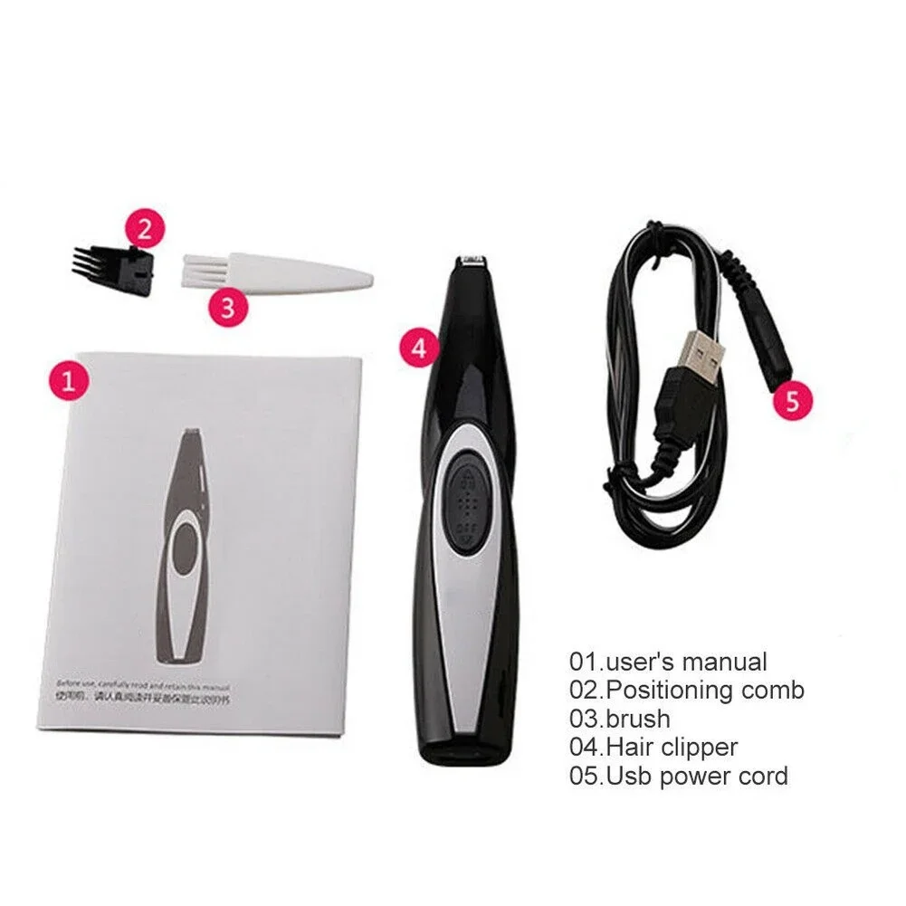 الحيوانات الأليفة مسمار الشعر المتقلب طاحونة القط الكلب أداة تهذيب الشعر الكهربائية القص القاطع USB قابلة للشحن الكلب حلاقة باو ماكينة حلاقة المقص T