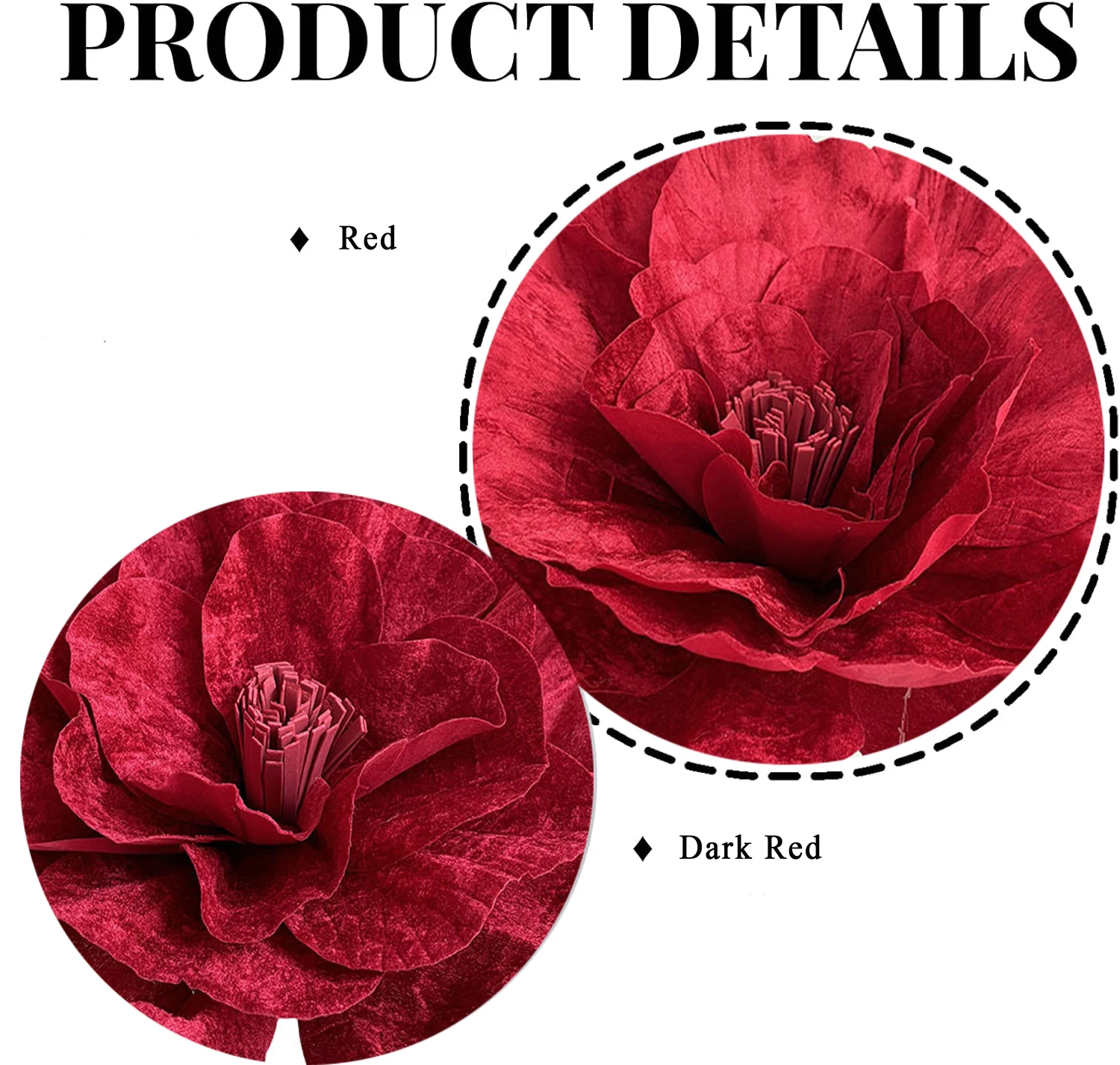 Large Artificial Velvet Peony Flower Valentine\'s Day Window Display Background Burgundy Artificial Rose Large Flower Wedding