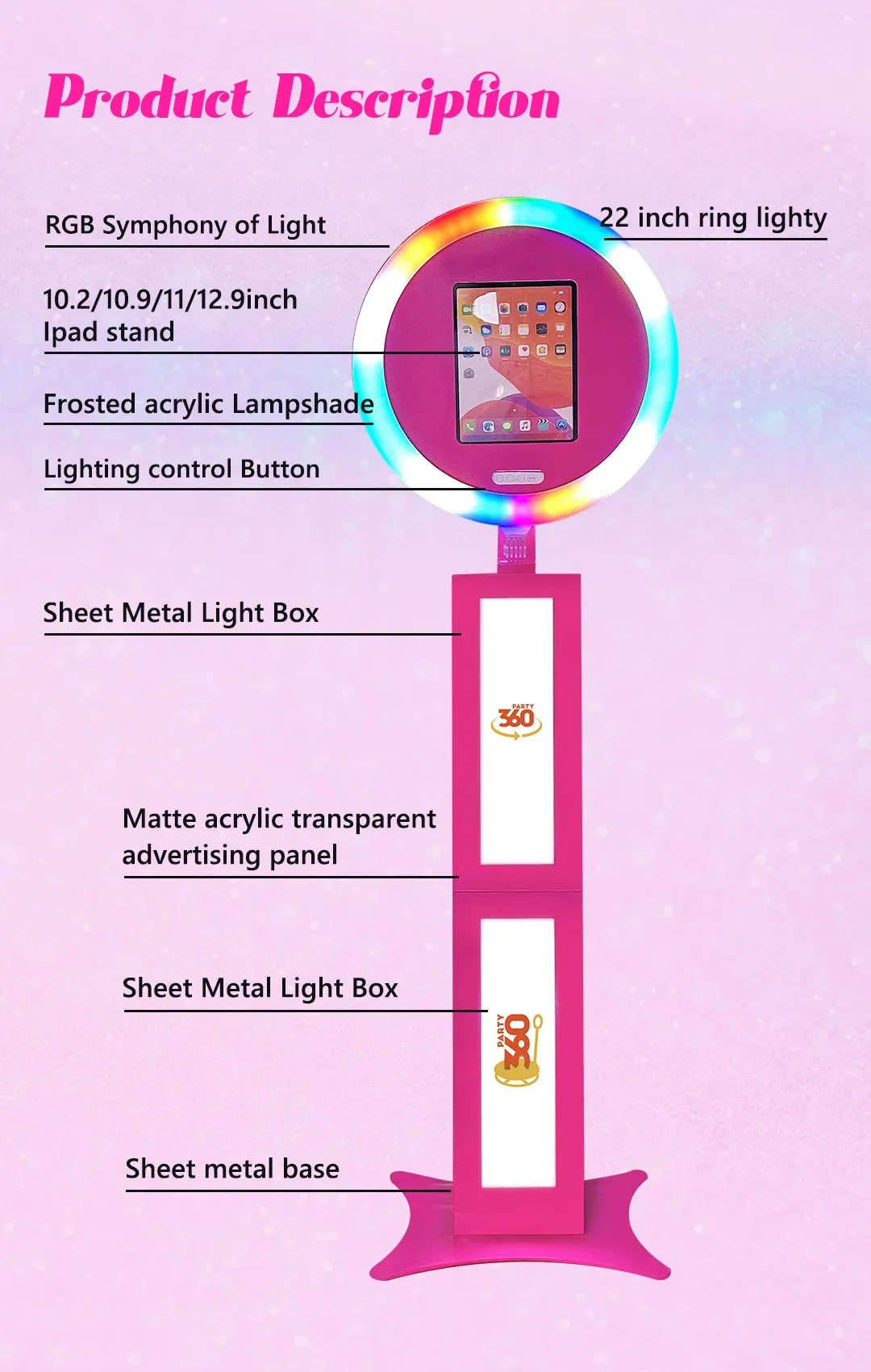 Mesin photo booth dengan layar LCD