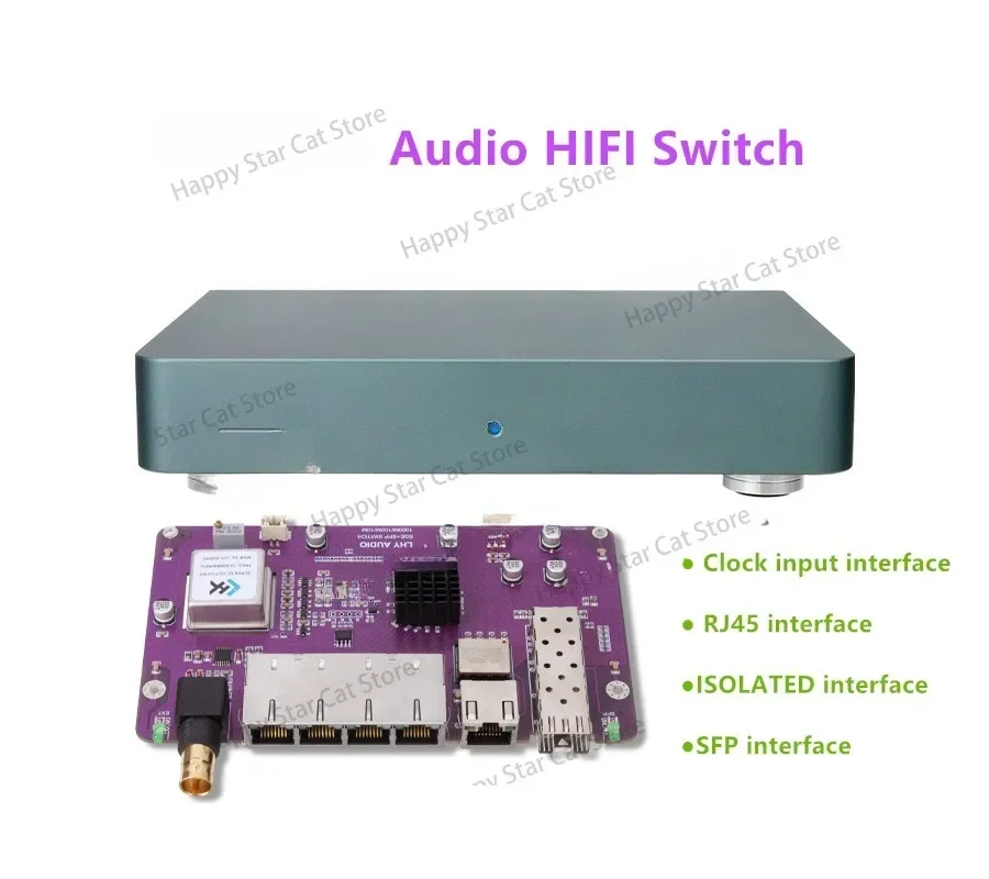 Fully Linear DC Powered OCXO Constant Temperature Crystal Oscillator SW6-SFP Audio HIFI Switch