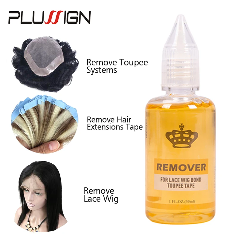 30Ml Wig Glue Remover For Lace Wig/Toupee/Closure/Tape Hair Extension Clear Remover For Adhesive Tape Yellow Liquid Glue Remover