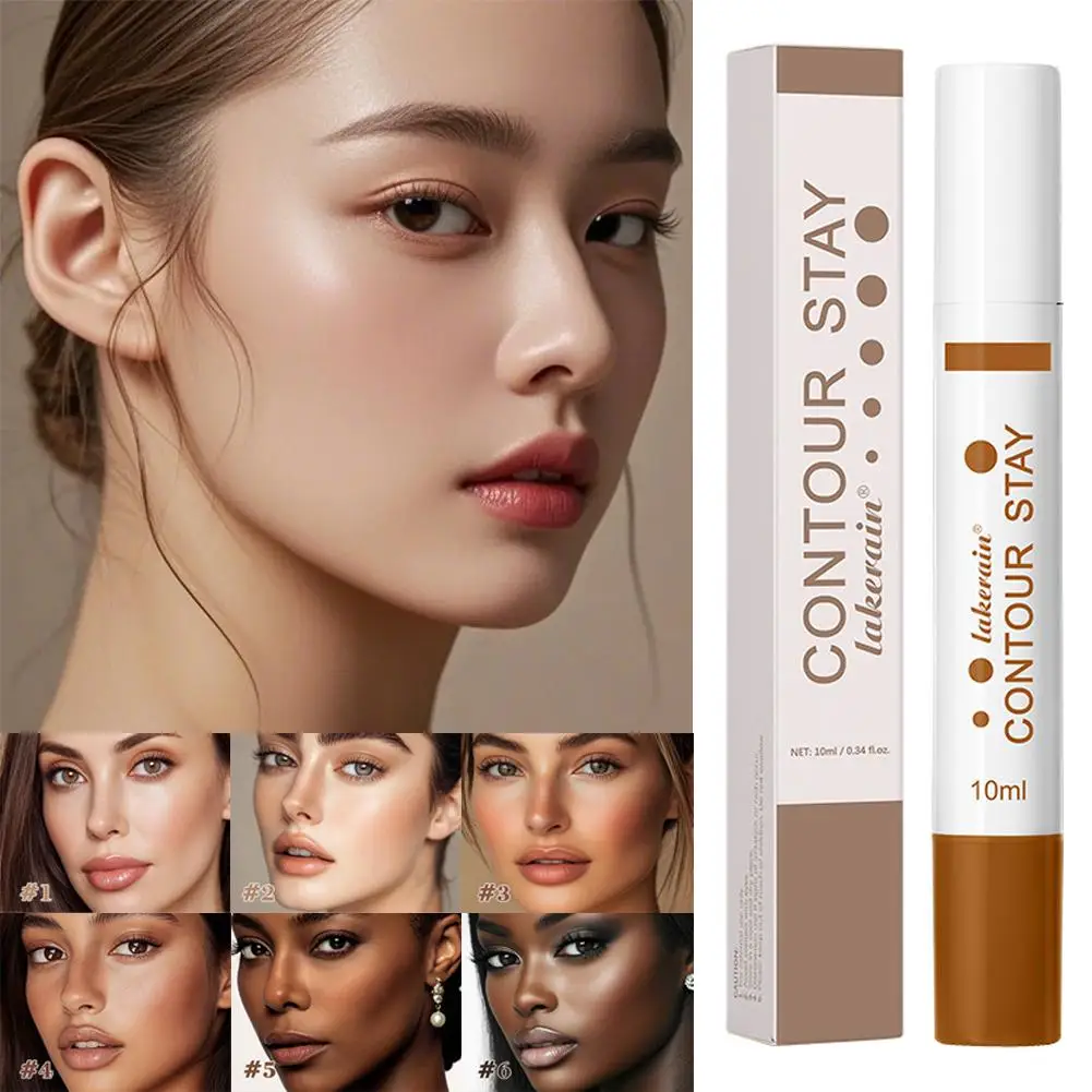 Novo 6 cores contorno líquido longa usar creme bronzer nutritivo duradouro maquiagem hidratante longa beleza contorno rosto maquiagem con g9n4