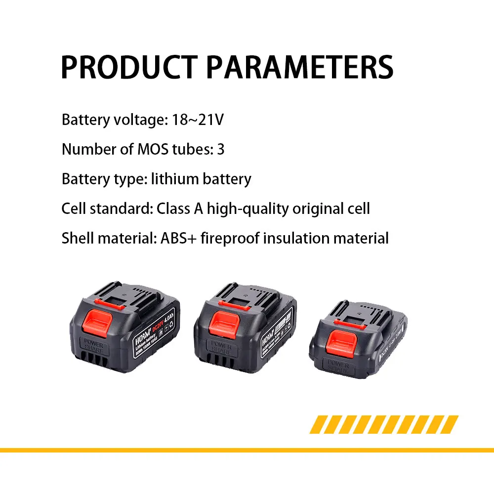 Rechargeable Lithium Battery Series 20V Charger For Cordless Drill/Saw/Screwdriver/Wrench/Angle Grinder Brushless Power Tool