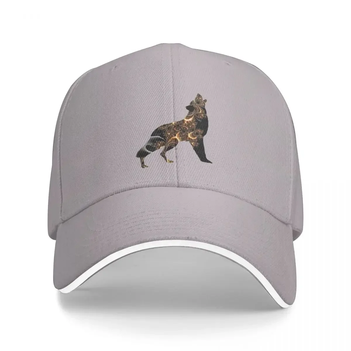 Gold and Black Fractal Wolf Cap Baseball Cap horse hat anime hat for women Men's