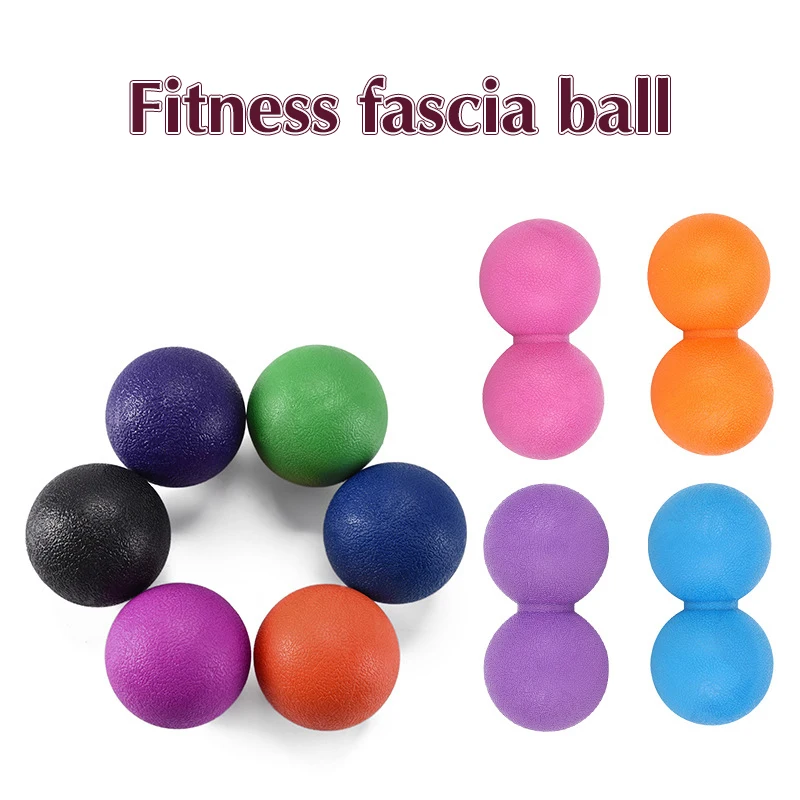 Bola de Yoga Massagem TPE, Exercício Médico Amendoim, Fascia Roller, Pé Traseiro, Músculos, Ombro, Pescoço, Sólido, Ginásio, Fitness