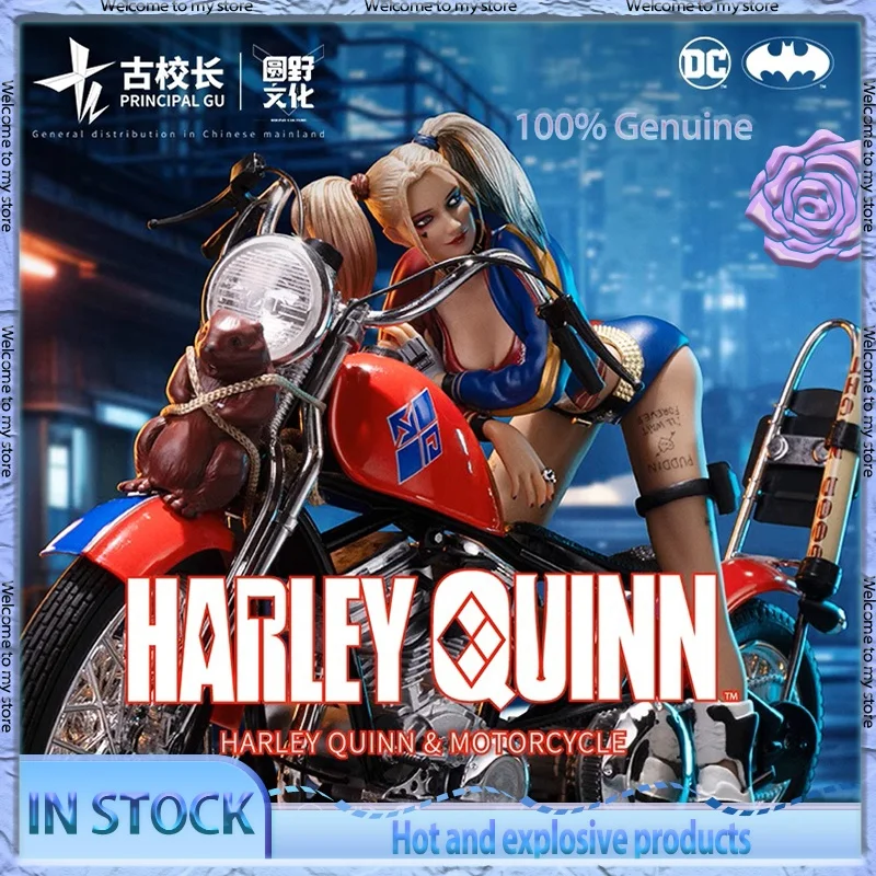 DC Licensed Harley Quinn Joker Motorcycle 1/12 Articulated Figure Premium Collectible Model Gift for Adult Fans Official