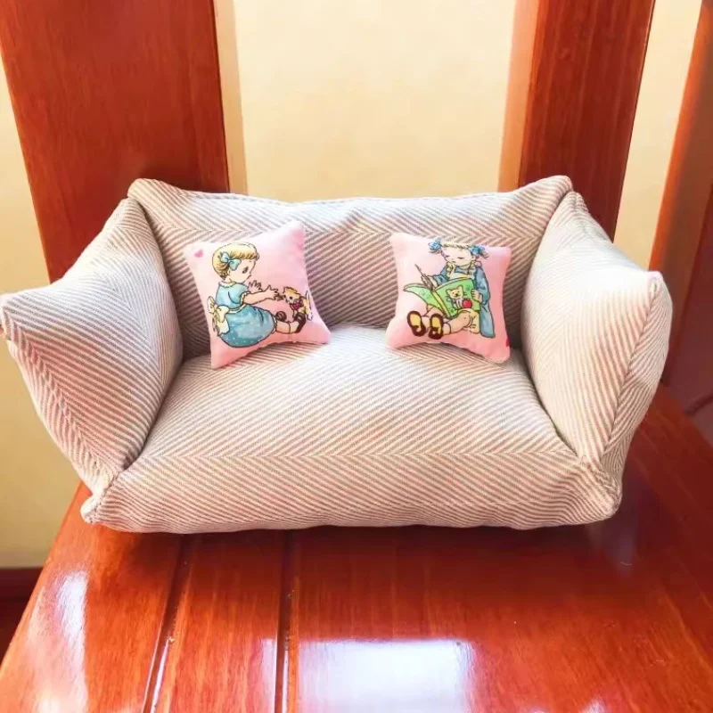 

1/6 1/4 Doll House Model Furniture Accessories Soft Sofa Pillow Set Bjd Ob11 Gsc Blyth Soldier Lol Dollhouse Miniatures Decor