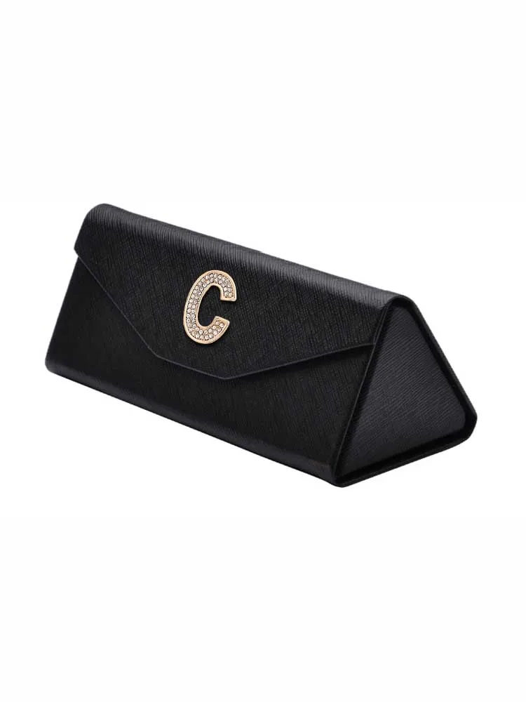 Customized PU Eyewear Cases Retro Inspiration with Modern Portability Personalized Customer Name for Women Two-Toned Letter Craf