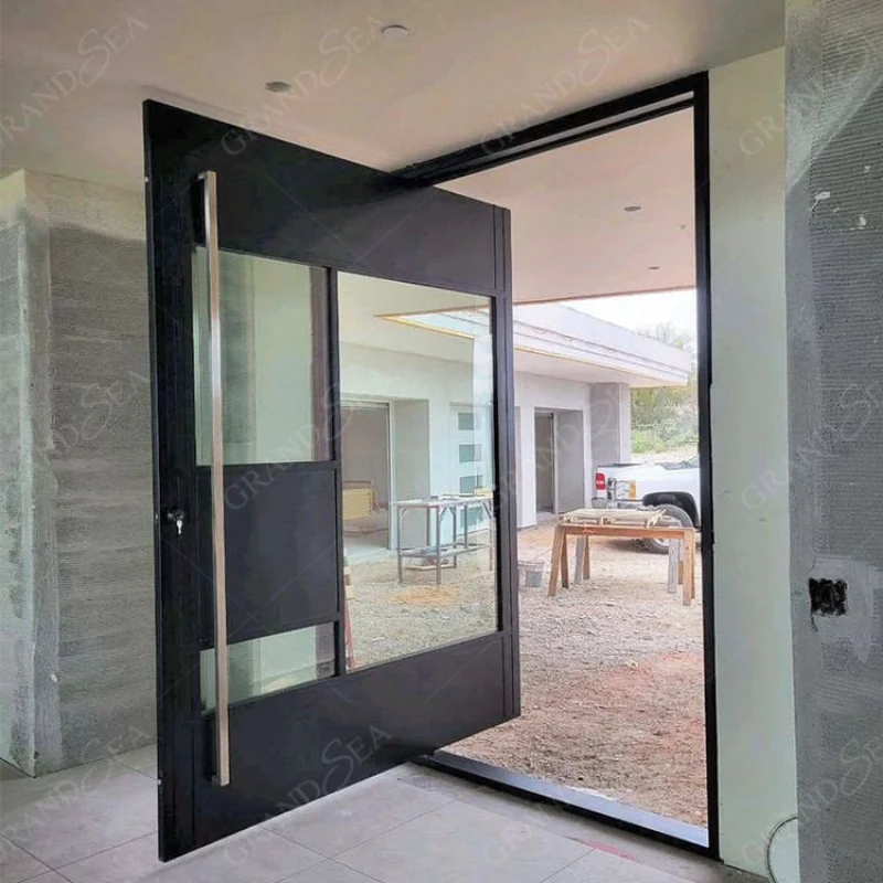 custom.Modern Simple Design Interior Room Door Frosted Grain Glass Bi Folding Pivot Door Price