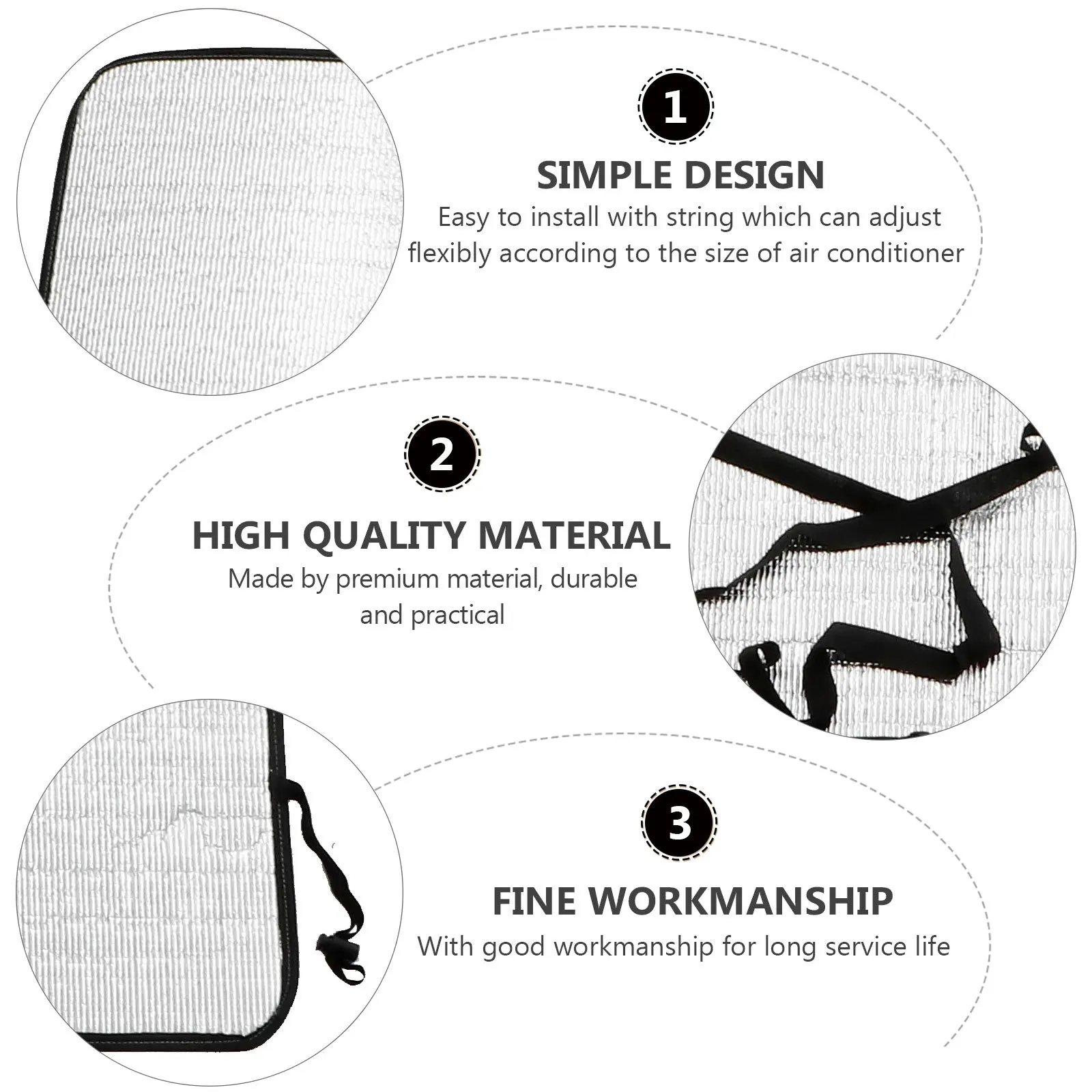 

Air Conditioner Protective Cover Sun Shade for Outdoor Unit Weatherproof Dust Proof Heavy Duty Silver Ac Cover with Adjustable