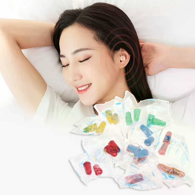 Noise-Isolating Earplugs Dust Resistant Abrasion Resistant Flexible Work Sponge Earplugs Noise Canceling Sleep Earplugs 10 Pair